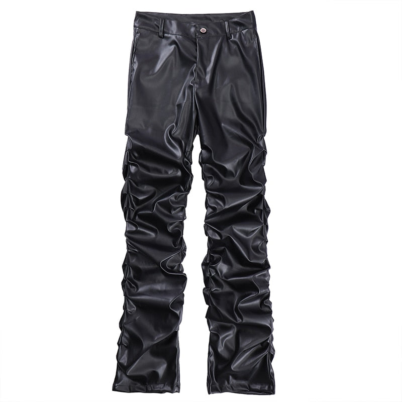 Ruffle Obsidian Straight Pants