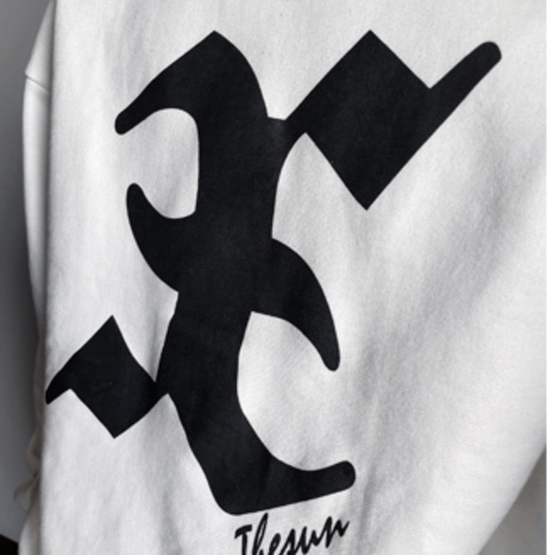 Symbol Printed Harajuku Hip Hop Sweater