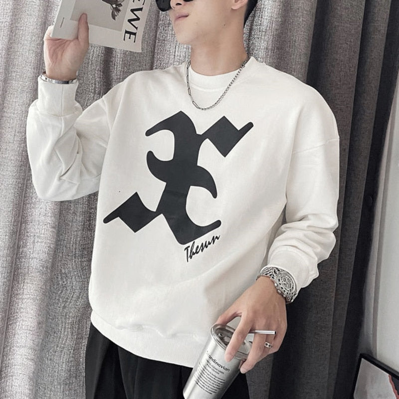 Symbol Printed Harajuku Hip Hop Sweater