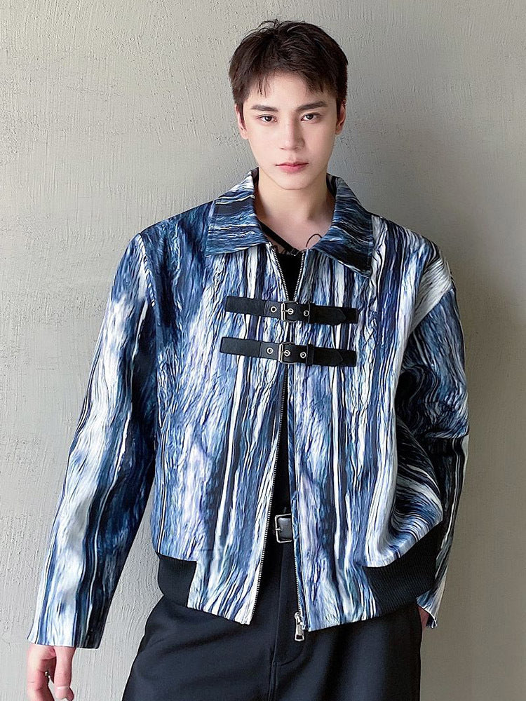 Marble Blue Two Strap Jacket