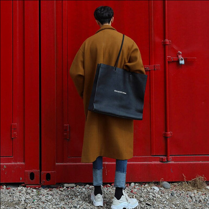 Solid Buttons Thickened Woolen Coat