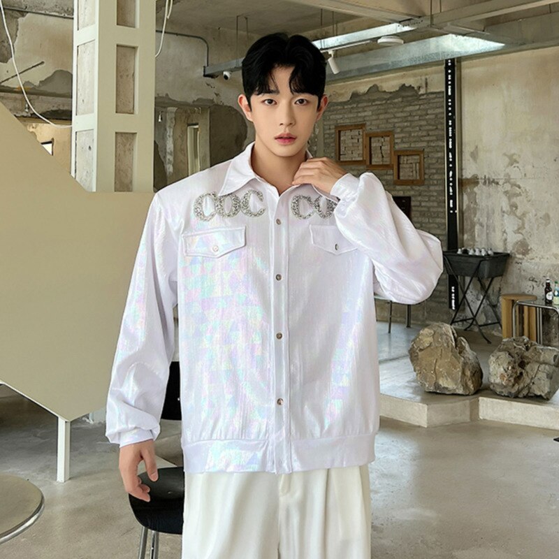 Letter Decoration Shoulder Pad Jacket