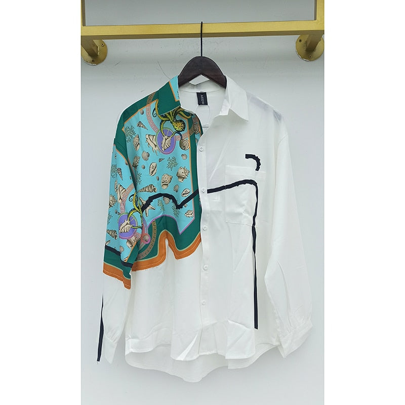 Half Sea Shells White Shirt