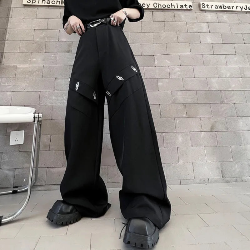 Wide Leg Loose Black Pants