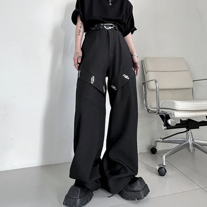 Wide Leg Loose Black Pants