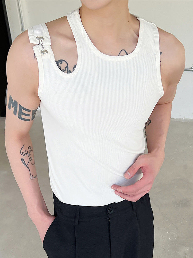 Shoulder Strap Design Slim Fitting Tank Top