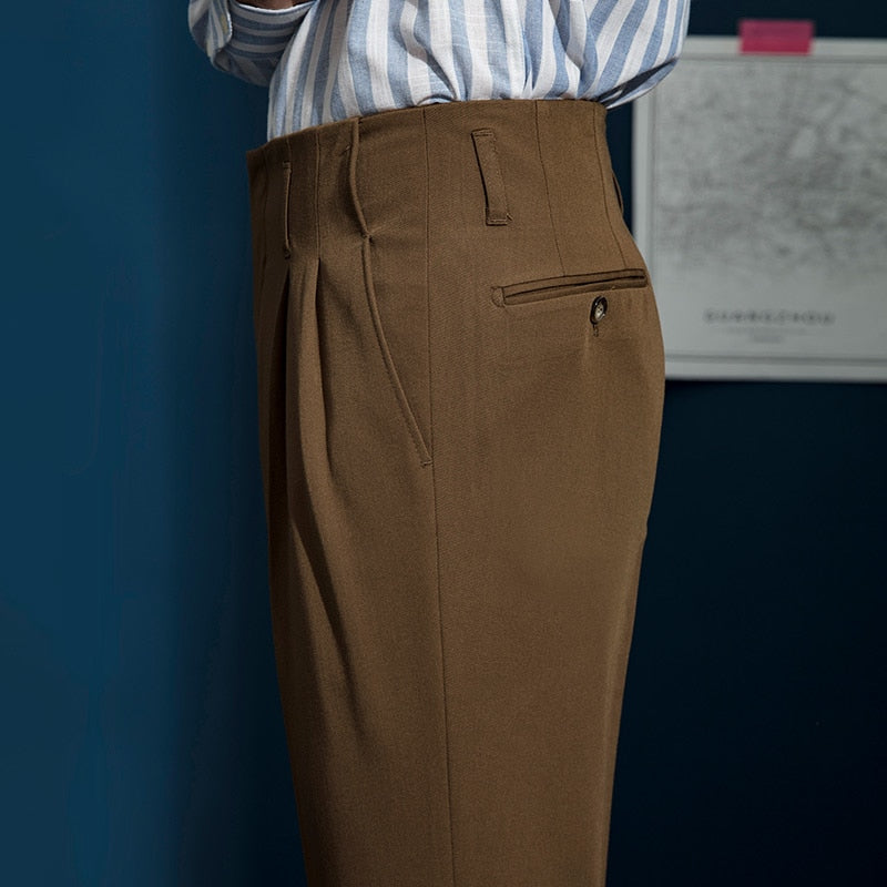 Trouser High Waisted Straight Cutting Pants