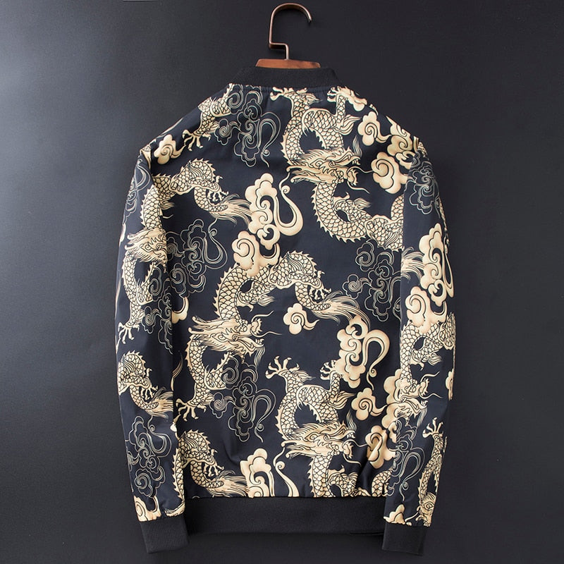Dragon Printed Bomber Jacket