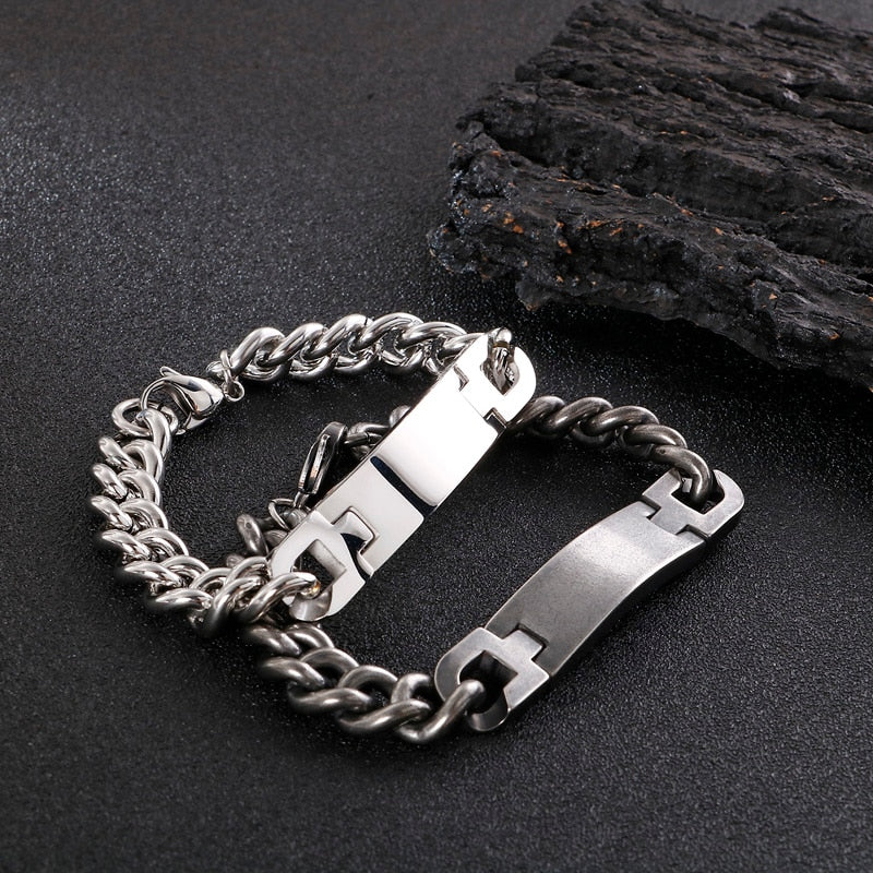 Fashion Square Stainless Steel Chain Bracelet