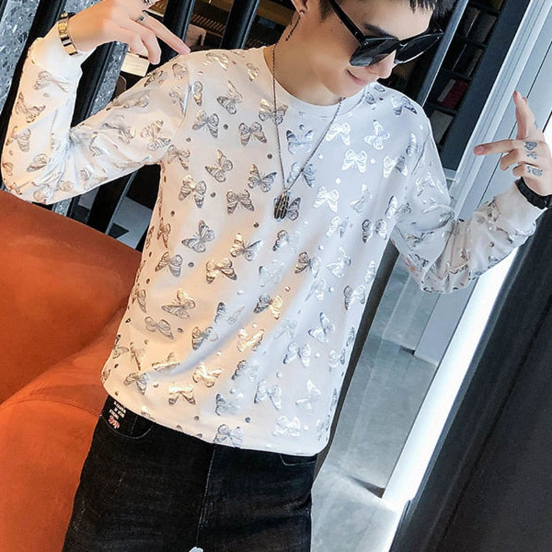Korean Style Butterfly Printed Sweatshirt