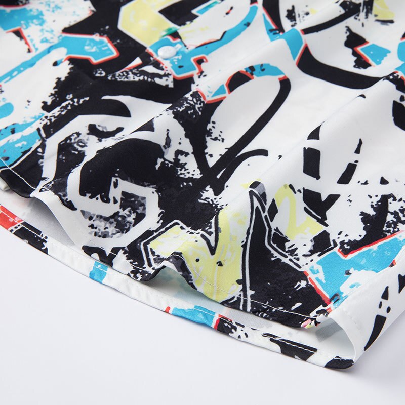 Abstract Graffiti Printed Pattern Shirt