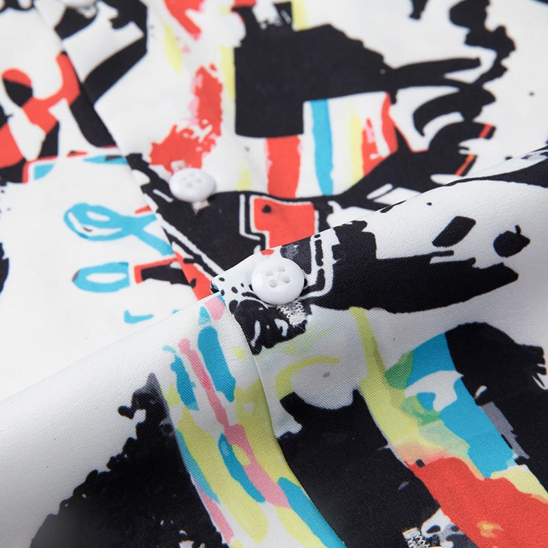 Abstract Graffiti Printed Pattern Shirt