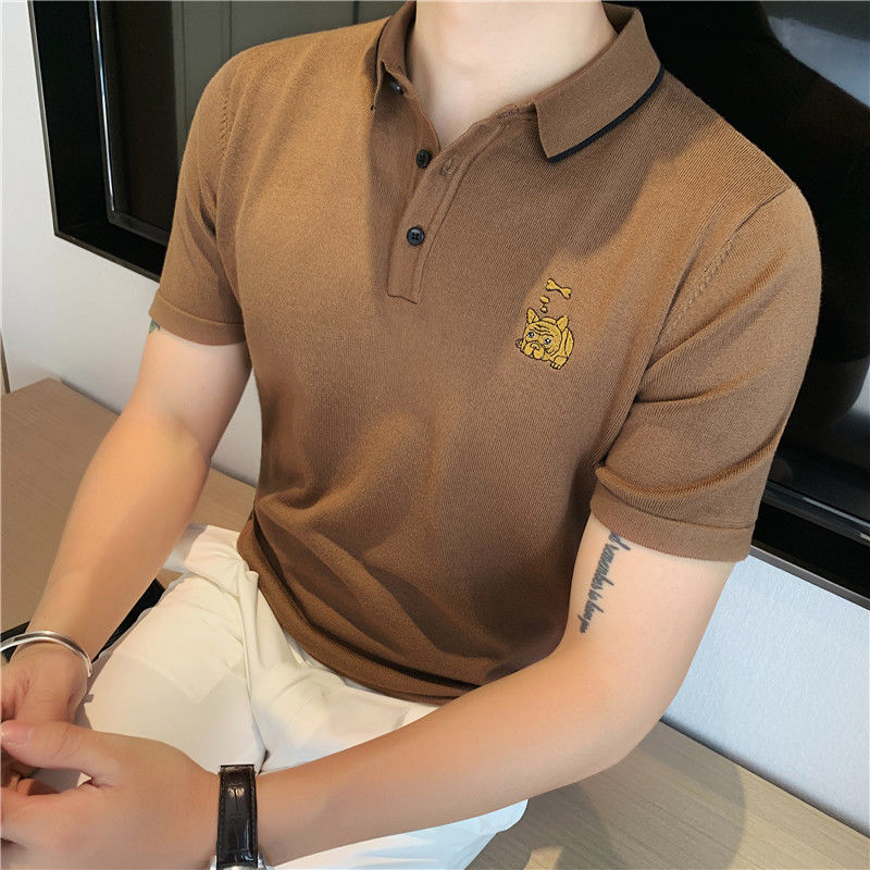 Solid Embroidered Dog Polo Shirt