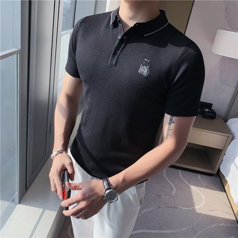 Solid Embroidered Dog Polo Shirt