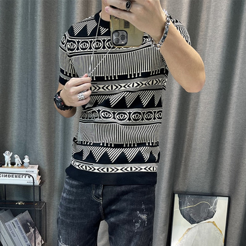 Tribal Pattern Short Sleeves T-Shirt