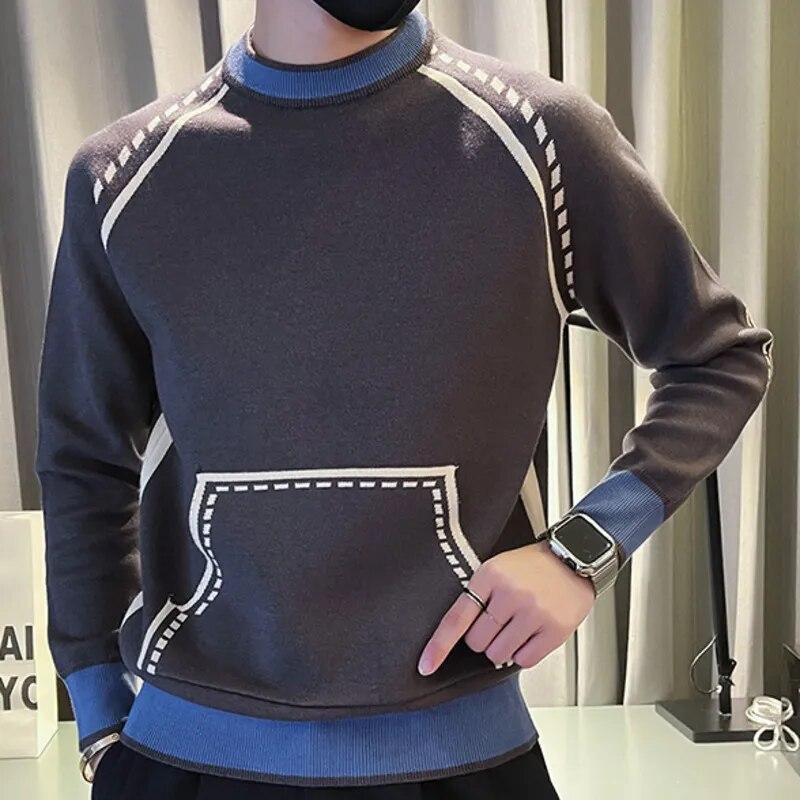 Striped Print Knitted Sweater