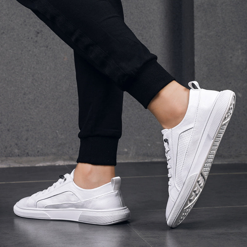 Leather Flats Simple Solid Color Sneakers