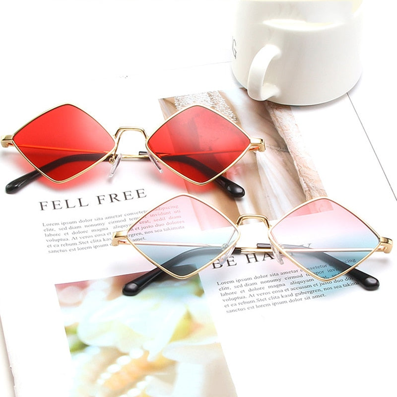 Parallelogram Style Colorful Vintage Glass