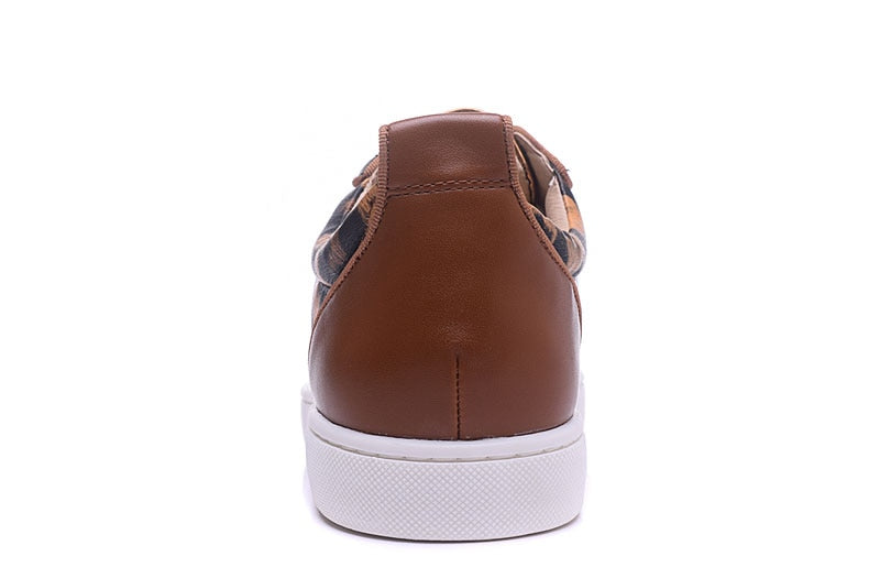 Low Top Spikes Leopard Casual Style Men Sneaker