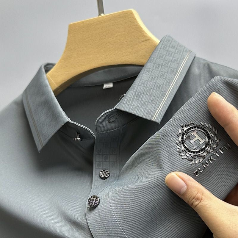 Casual Loose Plaid Collar Polo Shirt