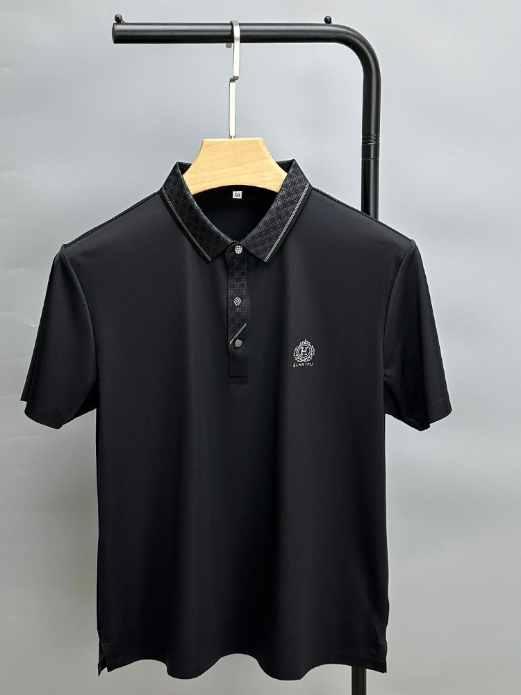 Casual Loose Plaid Collar Polo Shirt