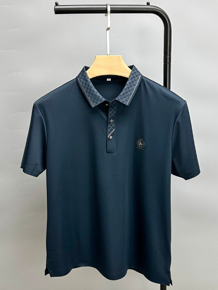 Casual Loose Plaid Collar Polo Shirt