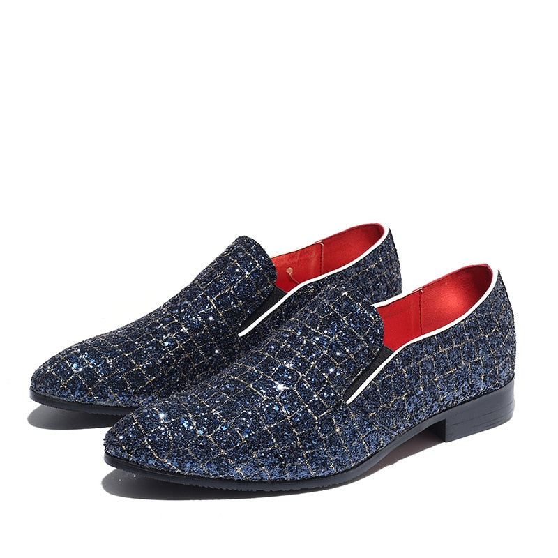 Shimmering Loafers Men Dress Shoes