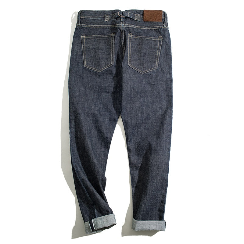 Vintage Contrast Stitching Denim Jeans