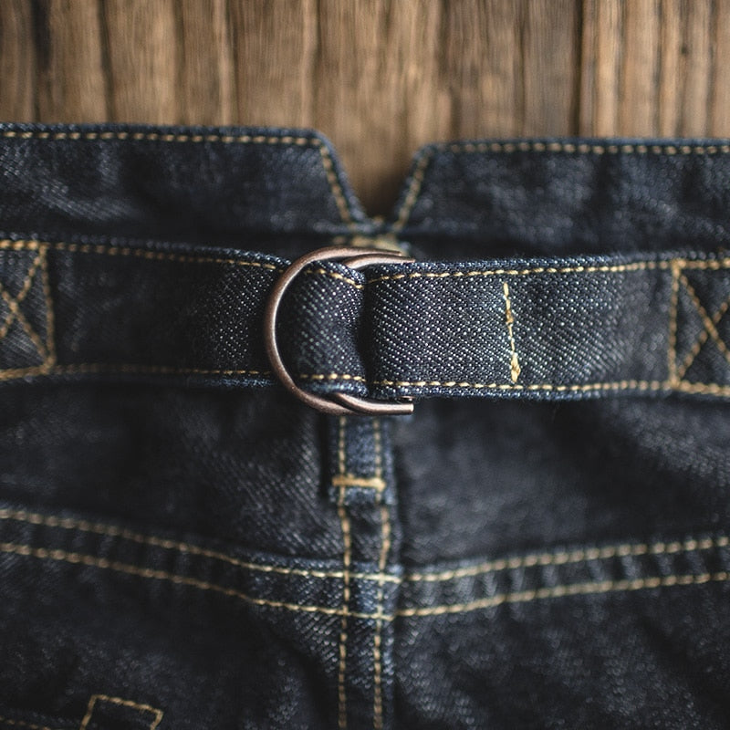 Vintage Contrast Stitching Denim Jeans