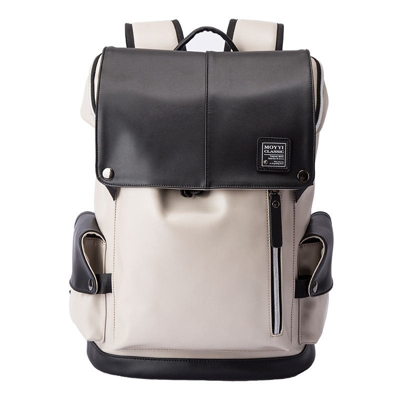Minimalist Smart Casual Faux Leather Backpack