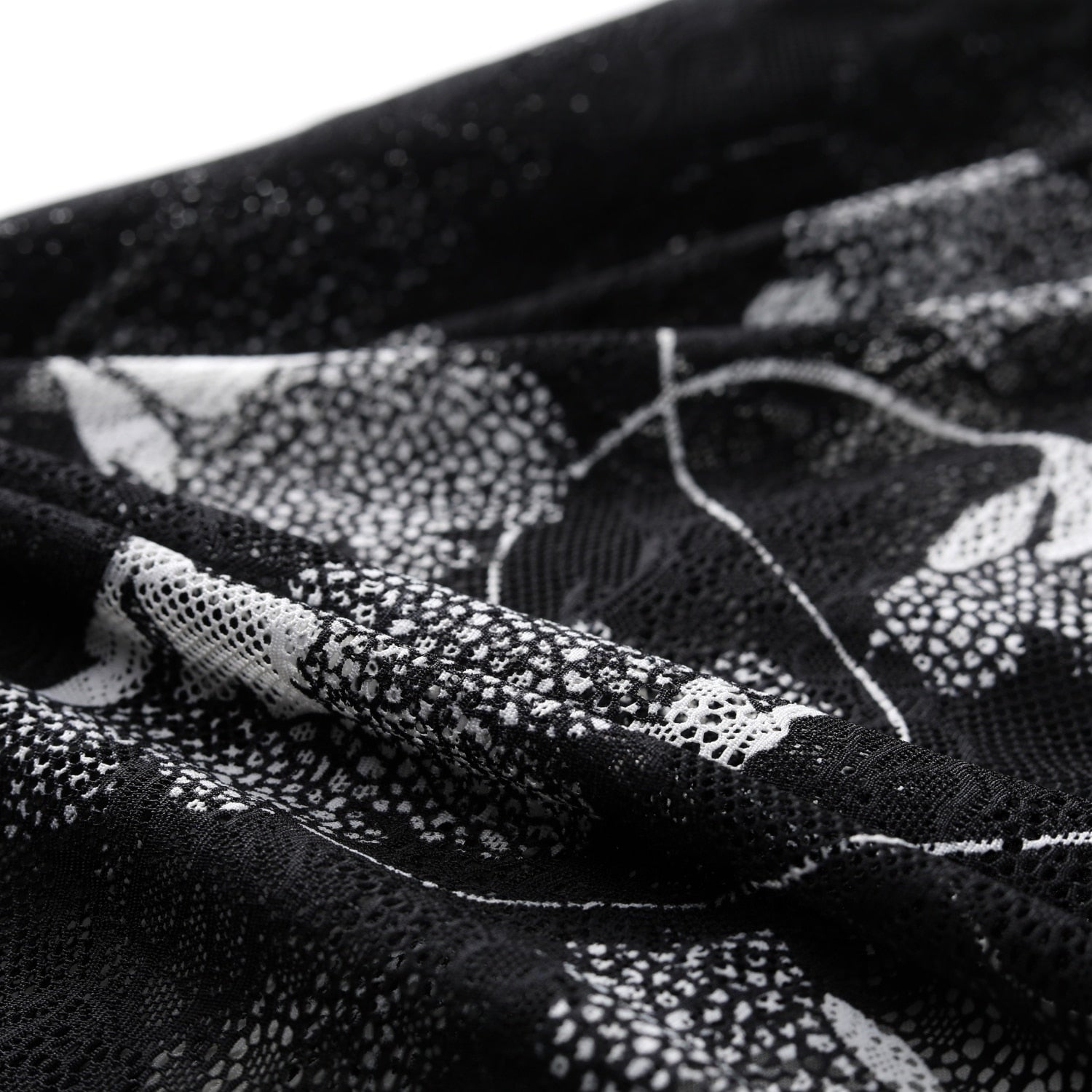 Printed Floral Mesh Semi Sheer Men Shirt