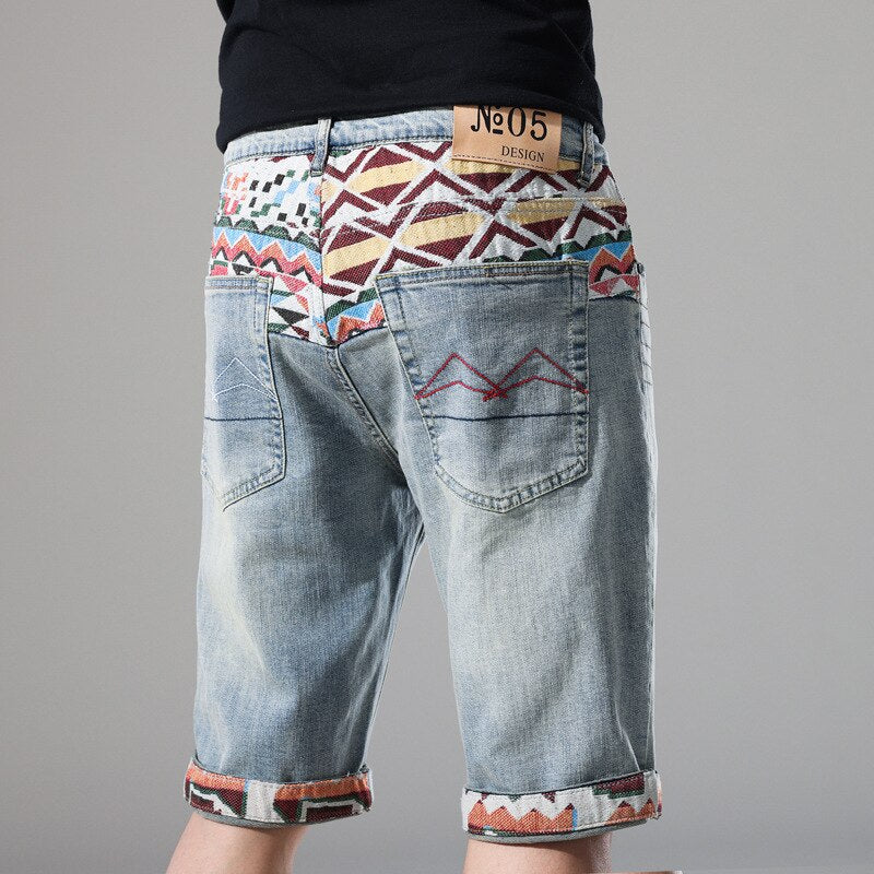 Geometric Tribal Pattern Loose Shorts