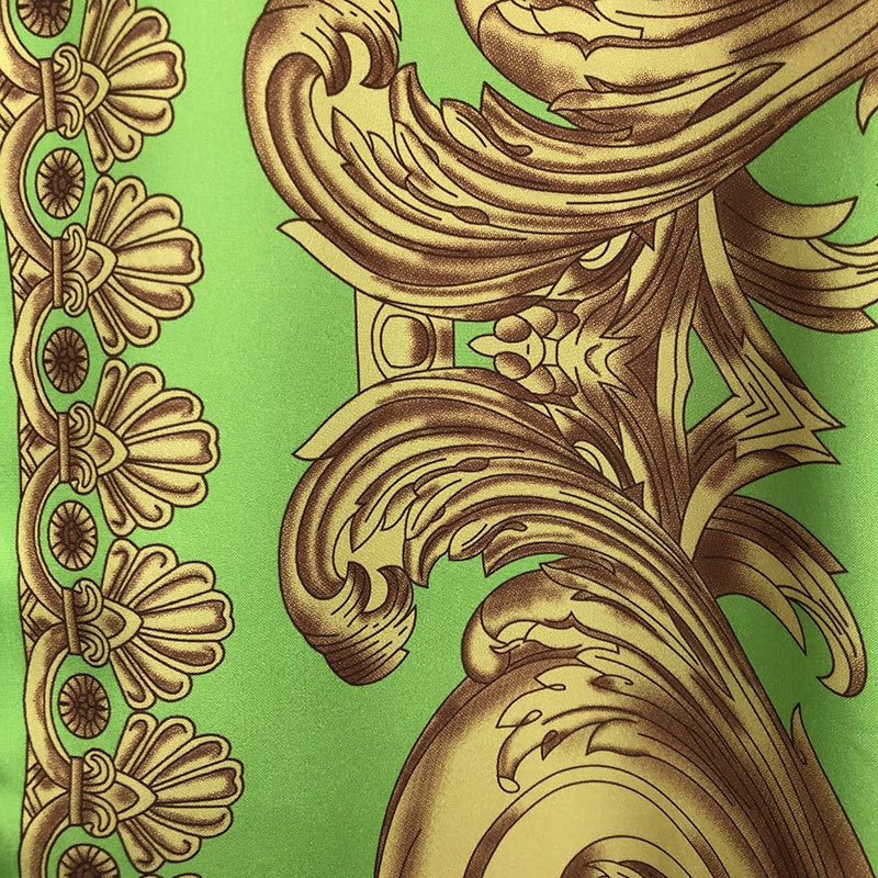 Green Geometric Printed Pattern Short Sleeve Shirt