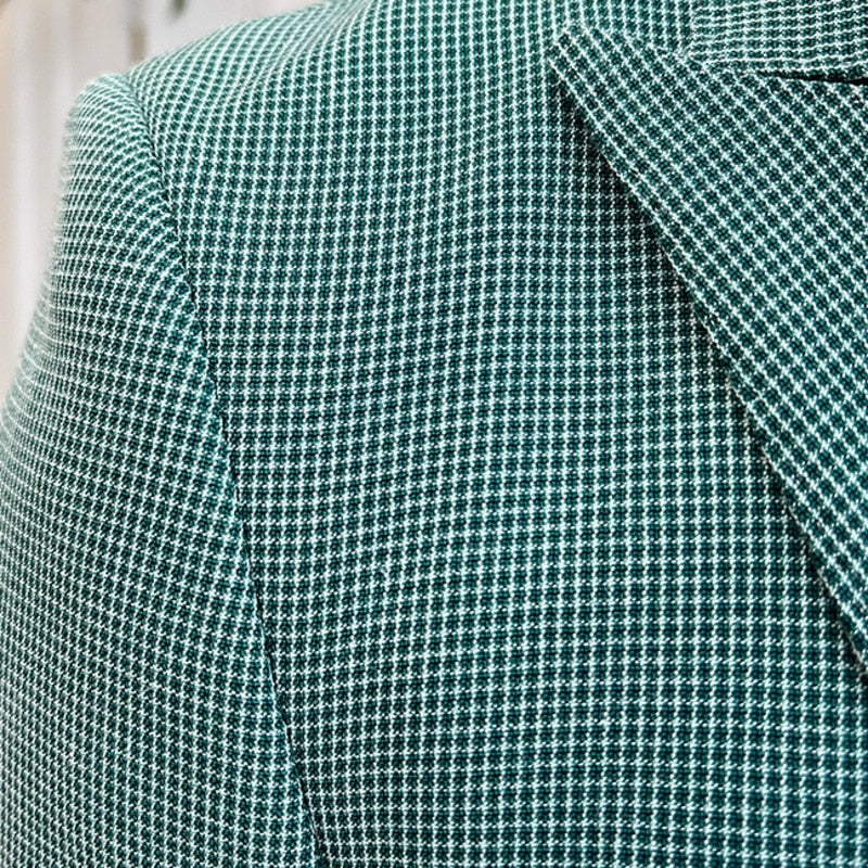 Retro Lattice Homme Men's Blazer