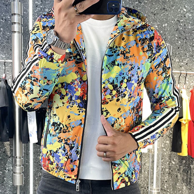 Colorful Abstract Hooded Jacket