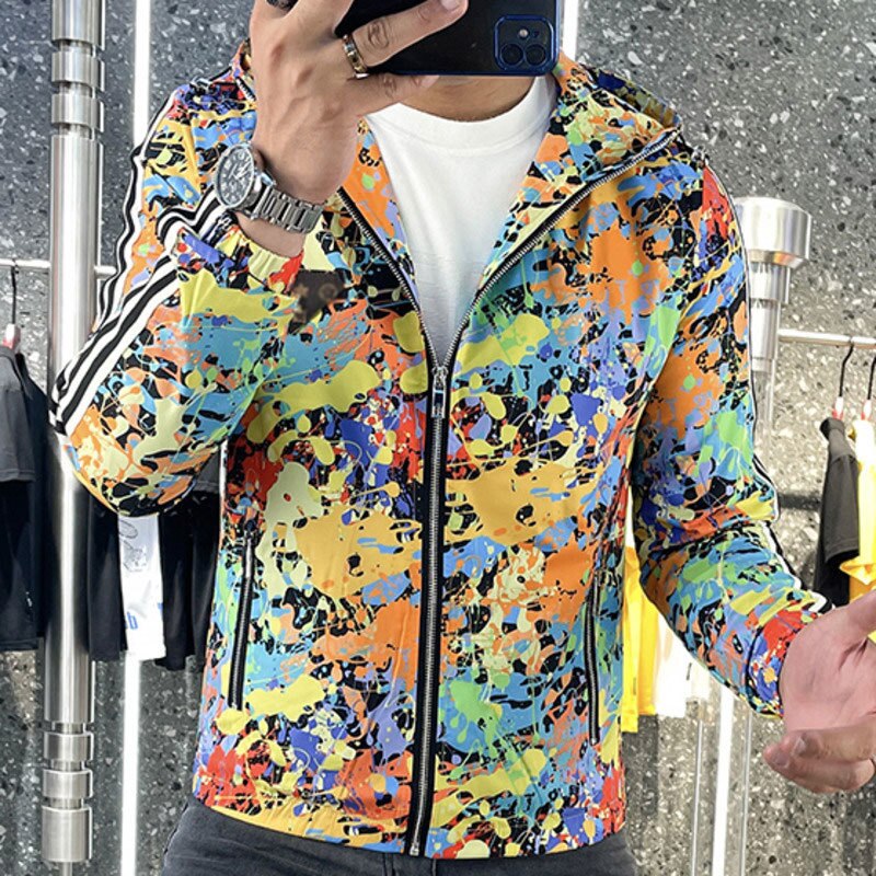 Colorful Abstract Hooded Jacket