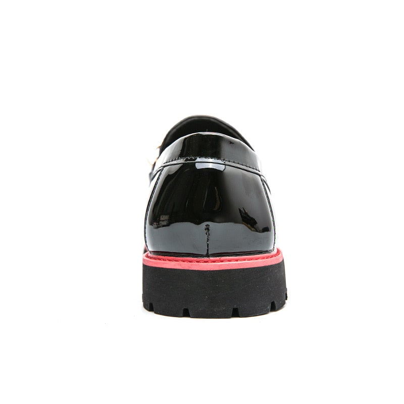 Red Lining Sole Metal Appliques Shoes