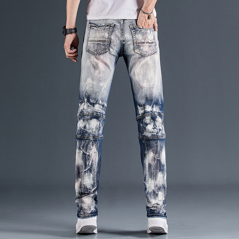 Galaxy Unicorn Patchwork Ripped Jeans