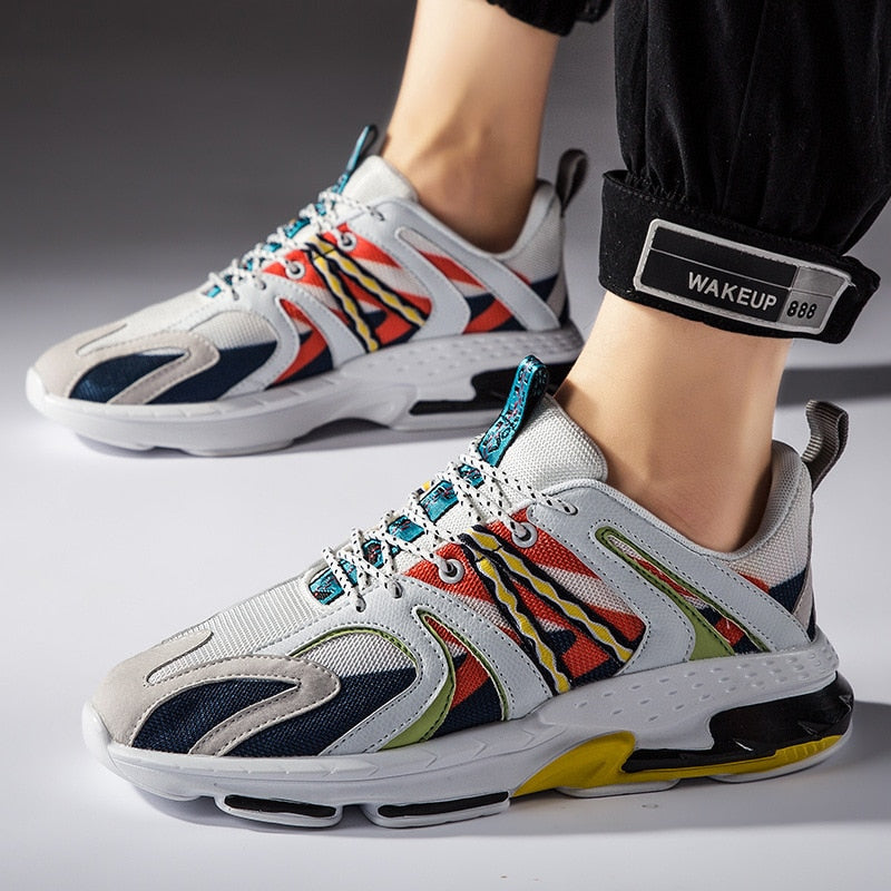 Chunky Low Top Breathable Mesh Light Lace Up Men Sneaker