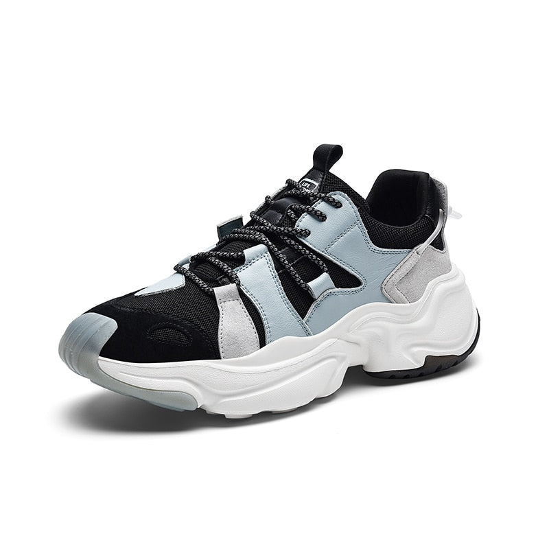 Wave Sole Style Lace Suede Men Sneakers