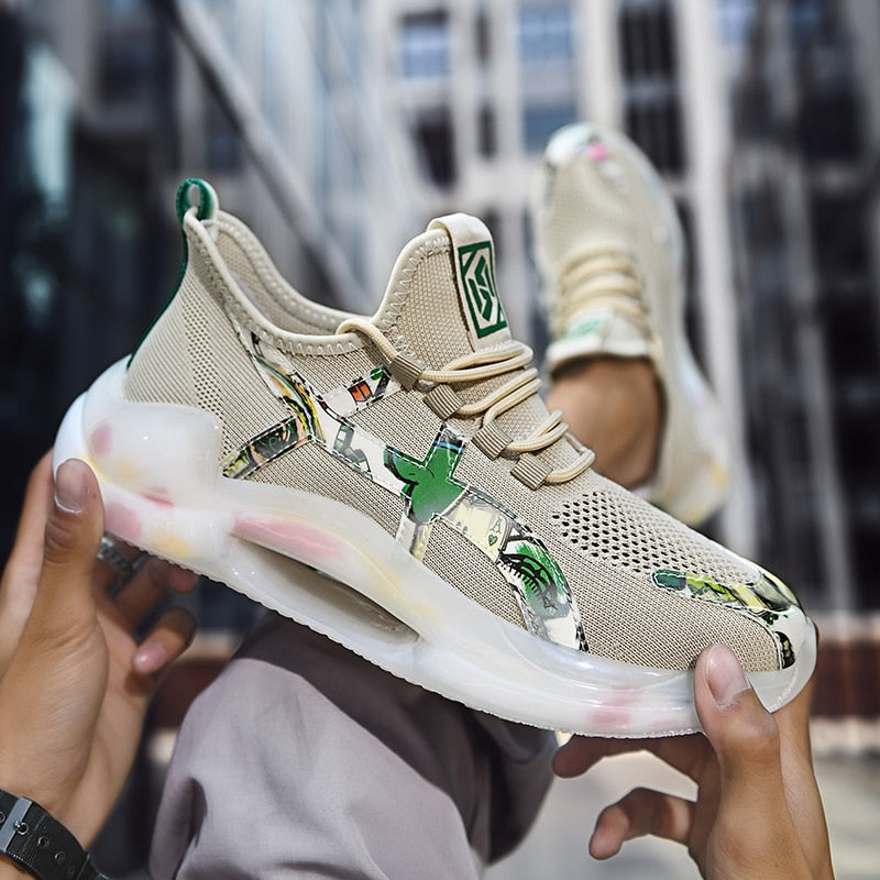 Transparent Sole High Top Flyknit Sneaker