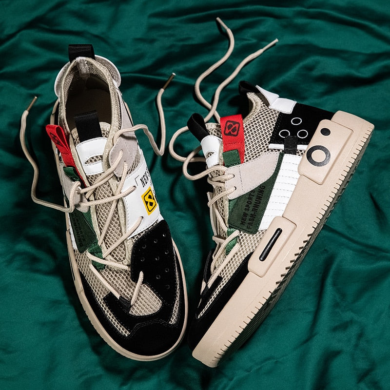 High Top Synthetic Mixed Color Sneaker