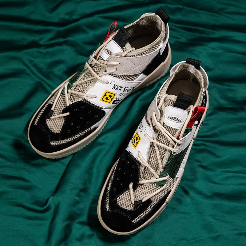 High Top Synthetic Mixed Color Sneaker