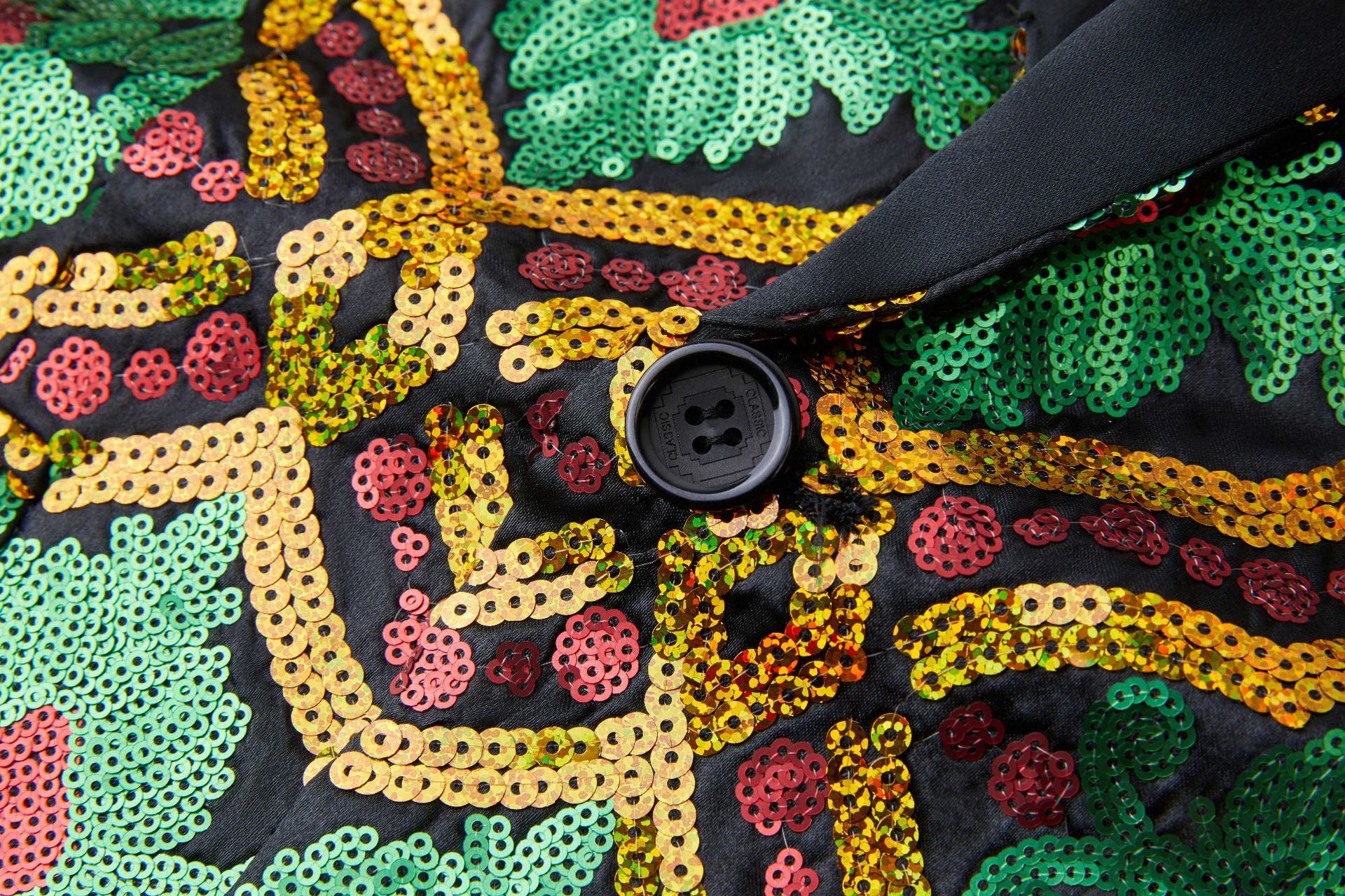 Green Gold Red Sequins Performance Blazer