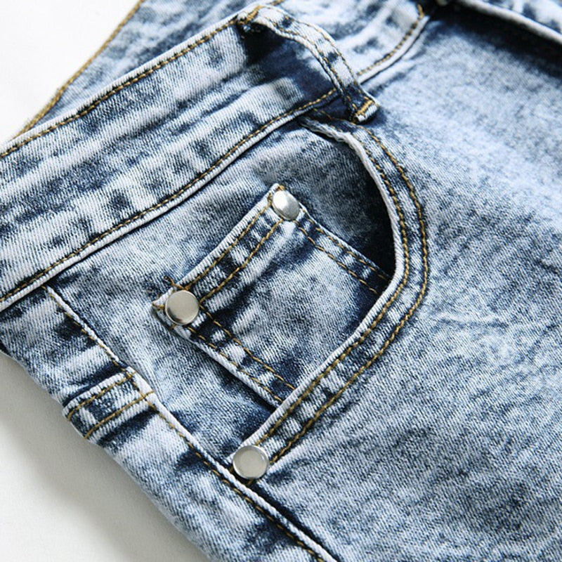 Hand Palms Printed Slim Fit Jeans