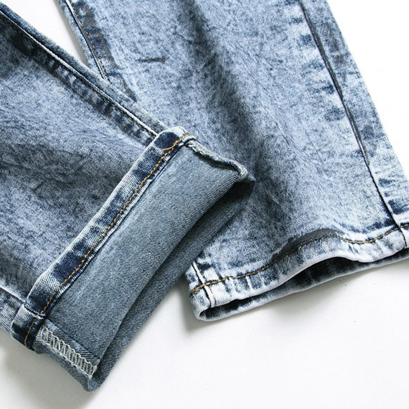 Hand Palms Printed Slim Fit Jeans