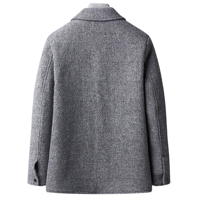 Two Pockets Geometric Pattern Blazer