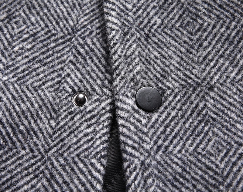 Two Pockets Geometric Pattern Blazer