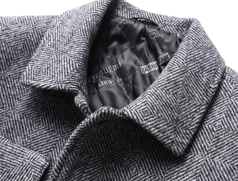 Two Pockets Geometric Pattern Blazer