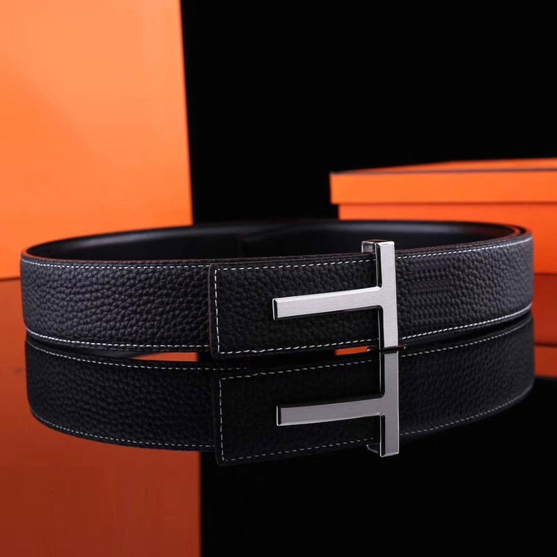 T-Letter Buckle Faux Leather Belt